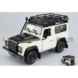 Voiture miniature - WELLY - LAND ROVER Defender - 1/24 - Blanc - Détails soignés