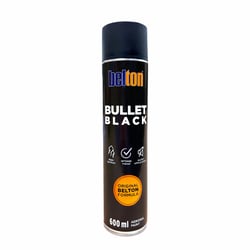 Spray de peinture - Noir intense - Belton Bullet Black – 600 ml – Haute couvrance