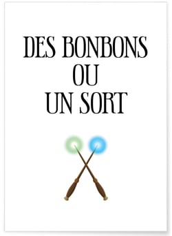 Affiche Des bonbons ou un sort | A3 : 29,7x42cm