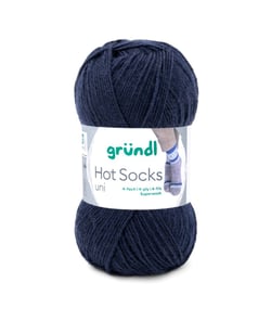 Laine à chaussettes à tricoter HOT SOCKS UNI - Grundl - certifiée Oeko-Tex 15 Bleu