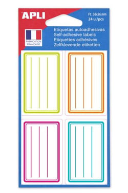 Etiquettes scolaires couleurs Peps 24 u.