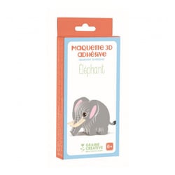 Elephant – Maquette en bois 3D a assembler - Graine Creative - Rose