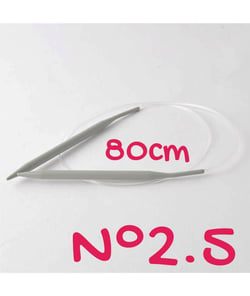 Aiguilles à tricoter circulaires Aluminium 2mm à 10mm X 80 cm - Rico Design taille n°2,5