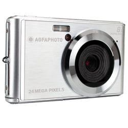 AGFAPHOTO Realishot DC5500 - Appareil Photo Numérique Compact, 24 MP, Ecran LCD 2,4", Zoom Digital 8x, Vidéo HD 720p, Mémoire Externe SD, Batterie Lithium - Silver