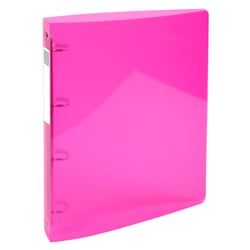 Classeur 4 anneaux 30mm IDERAMA PP polypropylène 7/10e - A4 maxi - Rose - x 10 - Exacompta