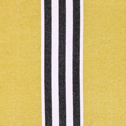 Tissu Coton Tissé Rayures noires et blanches sur fond Olive