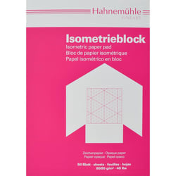 Bloc - Papier isométrique - Quadrillé - A3 - Opaque - 50 feuilles - Hahnemühle