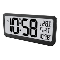 Horloge numérique géante avec température et date