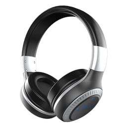 Casque Audio Bluetooth Sans Fil Avec Basse Puissante Et Microphone HD Argent YONIS
