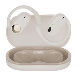 Ecouteurs Bluetooth Réduction Bruit Micro Double Affichage LED Blanc Confortable Beige 2 YONIS