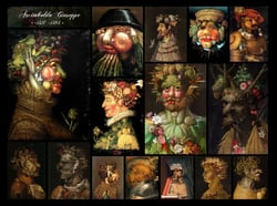 Puzzle 2000 pièces - Arcimboldo Giuseppe - Collage - Grafika