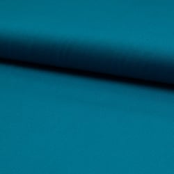 Tissu Popeline de coton unie Bleu pétrole