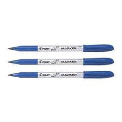 Lot de 3 marqueurs permanents pointe moyenne - PILOT - Begreen - Bleu