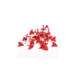 10 Attaches parisiennes coeurs rouge