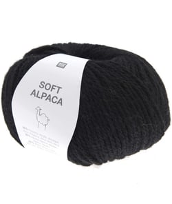 Pelote de laine et Alpaga SOFT ALPACA - Rico Design 14 Noir