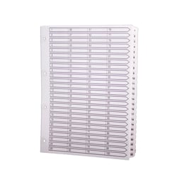 Intercalaires imprimés à touches plastifiées - 100 touches 1 à 100 - A4 - Blanc - x 2 - Exacompta