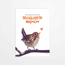 Carte postale - Tinibuni - Trop mignon - 14,8 x 10,5 cm - Made in France