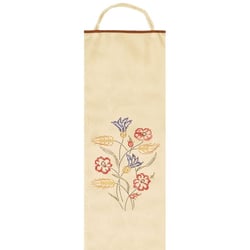Sac à pain en coton écru Fleurs des champs