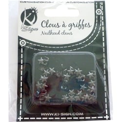 Ki-Sign - Clous rivet à griffes Étoile ø8mm Argenté 40 pièces