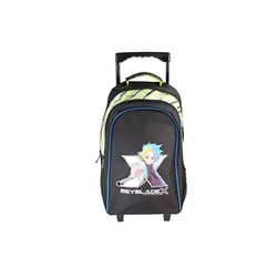 Sac à dos scolaire à roulettes 38 cm - Beyblade X - Noir et vert - Garçon, 2 compartiments
