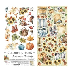12 papiers scrapbooking motifs à découper 15,5 x 30, 5 cm Craft O Clock AUTUMN MOODS 653981