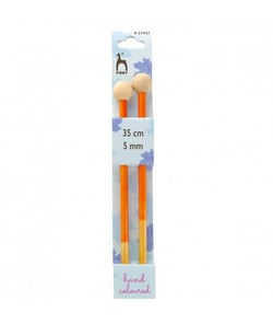 Aiguilles à tricoter 35 cm Bois Flair Du N°3 au 10 - Pony taille n°5