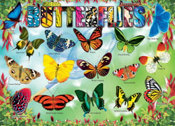 Puzzle 100 pièces - Pièces XXL - Garden Butterflies - Eurographics