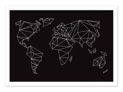 Affiche 30 x 40 cm - Geometric world - Black - Albertine Baronius