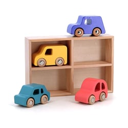 Coffret de 4 voitures en bois City - Vilac