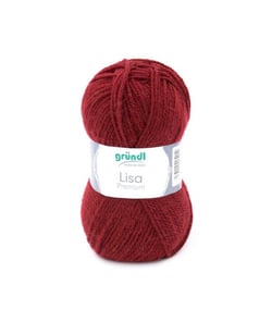 Fil à tricoter LISA PREMIUM UNI - Grundl 13 Rouge