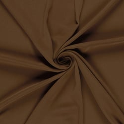 Tissu Crêpe stretch uni Noisette