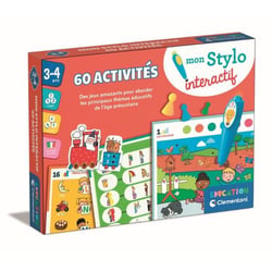 Mon stylo interactif - 60 activités éducatives - Stylos lumineux et sonore - Fabriqué en Italie