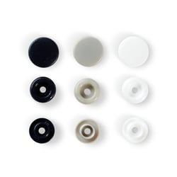 Prym Love Boutons pression plastique 12.4mm marine/gris/blanc