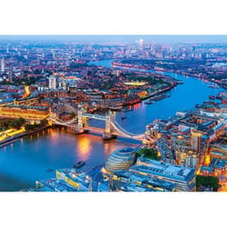 Puzzle vue de la ville de londres au couche du soleil 1000 pieces - collection monument angleterre - tower bridge