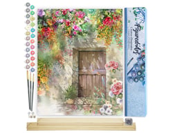 Peinture par Numéro Figured'Art - Porte de la Cave - Kit de Loisir Créatif DIY Numéro d'Art Complet - 40x50cm toile roulée + châssis en bois à monter