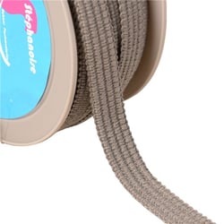 Bobine 20m Galon quatre cordons 15mm gris