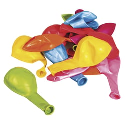 Ballons en latex métallique, 30cm ø,  couleurs assorties, 14 pces