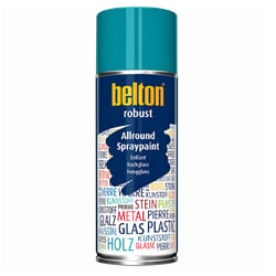 Spray de peinture - Bleu turquoise - RAL 5018 - Brillant - Couvrant et résistant - Belton - Robust - 400ml