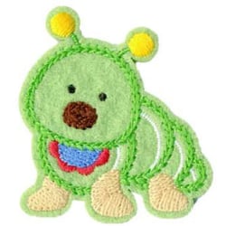 Lot de 3 écussons thermocollants adorable chenille 5x5cm