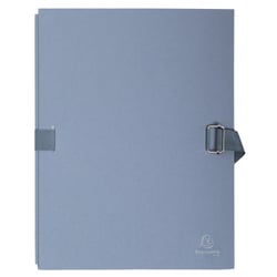 Chemise dos extensible avec rabat papier - 24x32cm - Gris - x 10 - Exacompta