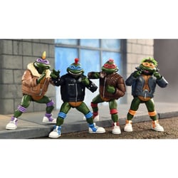 Les Tortues Ninja Cartoon - Pack de 4 Figurines Punk Turtles 18 cm - Neca