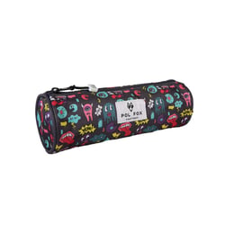 Trousse ronde POL FOX – Gris – RACE – 1 compartiment