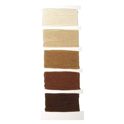 Fil en coton StitchetKnot, 5 couleurs chaque 10m en , brun-noisette