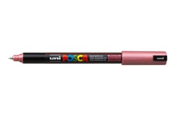 Lot de 12 marqueurs peinture pointe extra-fine 0,7 mm - POSCA PC1MR - Rouge Métal