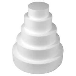 Le Polystyrène - Pièce montée polystyrène Ø 30 à 10 cm Haut 35cm 5 p