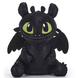Peluche krokmou dragon noir 34 cm - peluche licence dragons - SIMBA