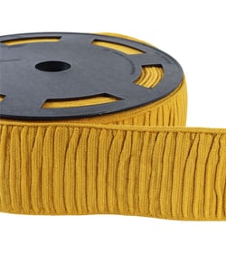 Bobine 10m élastique monte jupe coton 70mm jaune or