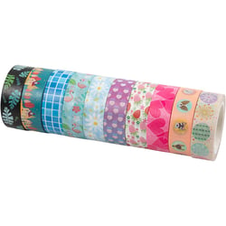 Ruban adhésif Washi Tape, L : 15 mm, 10x10 m/ 1 Pq.