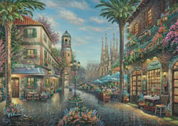 Puzzle 1000 pièces - À la Terrasse d'un Café Espagnol - Schmidt Spiele