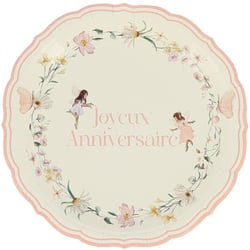 6 Assiettes Fairy World   Joyeux Anniversaire